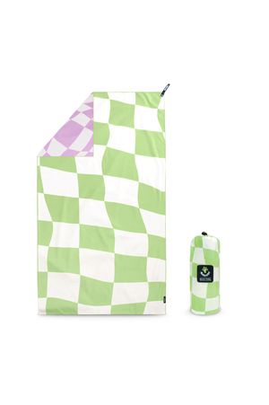 체커보드 비치타월 메론