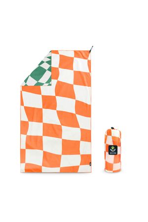 체커보드 비치타월 오렌지