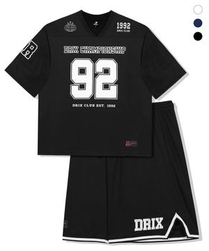 [SET-UP] 럭비 오버핏 메시 하프 셋업_3color