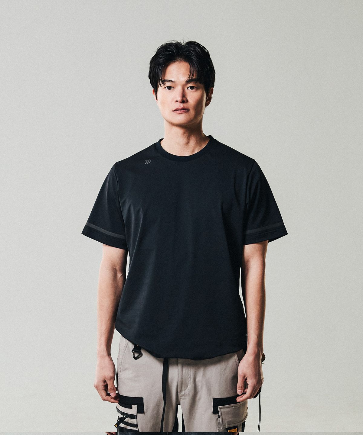 윌비랩(WILLBE LAB) 쿨스킨 플래쉬 반팔티셔츠 (BK)