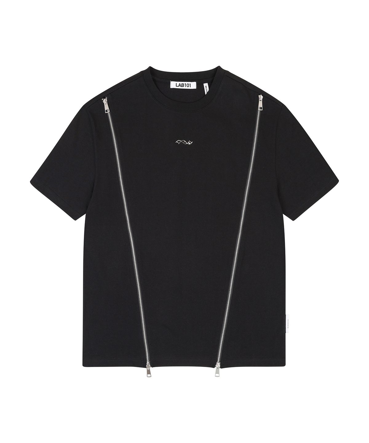 랩원오원(LAB101) 지퍼 포인트 티셔츠 (BLACK)