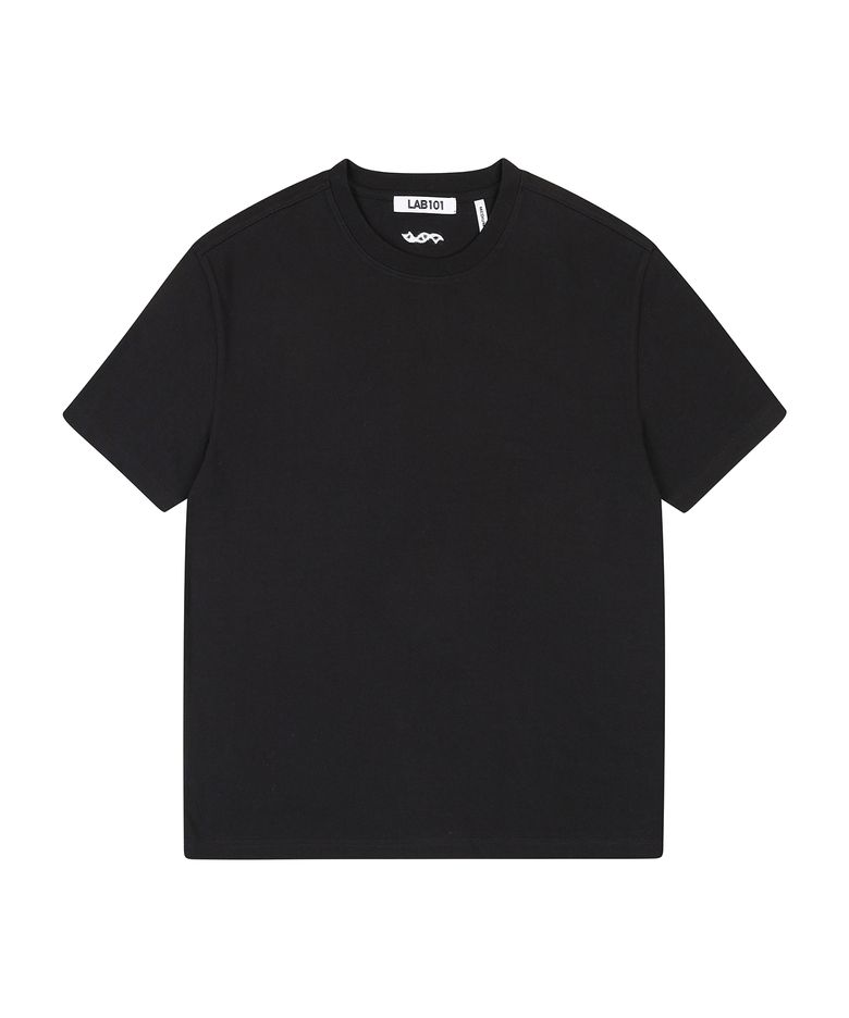 로고 포인트 베이직 티셔츠 (BLACK)