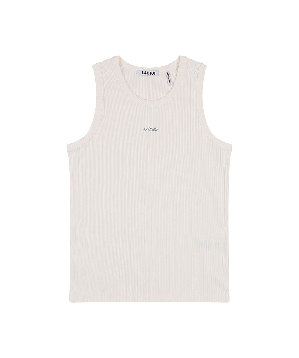 랩원오원(LAB101) 로고 포인트 슬리브리스 (WHITE)