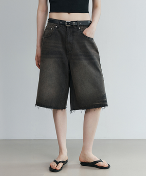 도밍고 컷오프 데님 (브라운)