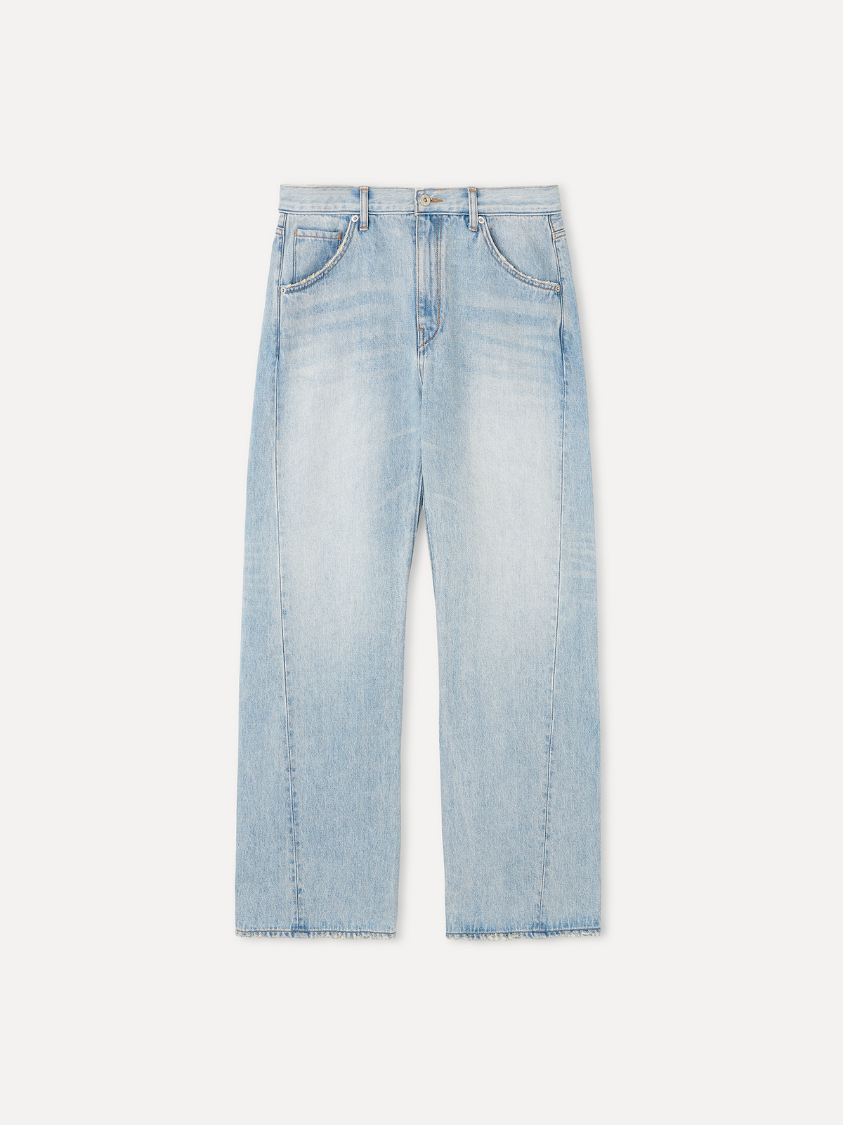 라벨아카이브(LABELARCHIVE) Tate off-curve wide fit jeans light blue wash