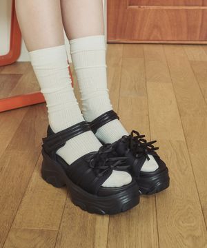 리본 발레코어 플랫폼 키높이 샌들 EBAL157365