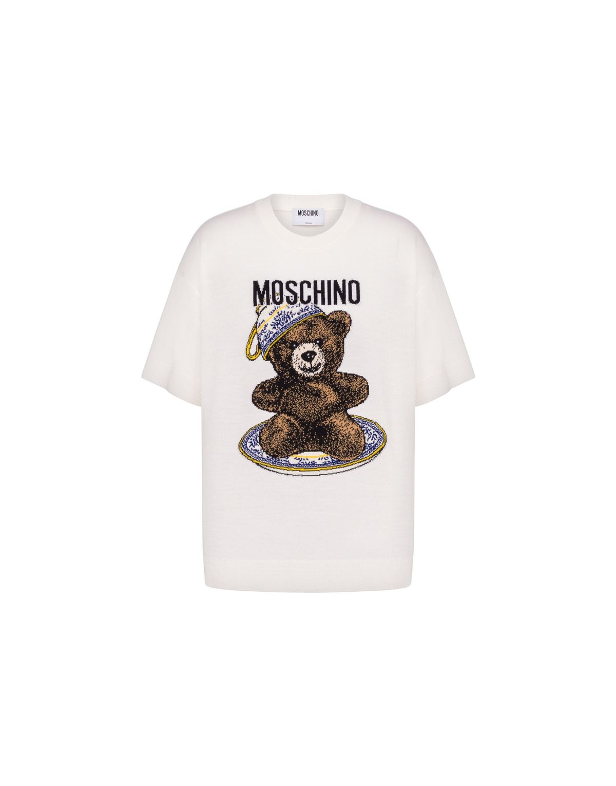 모스키노(MOSCHINO) 티타임 테디 베어 저지 티셔츠
