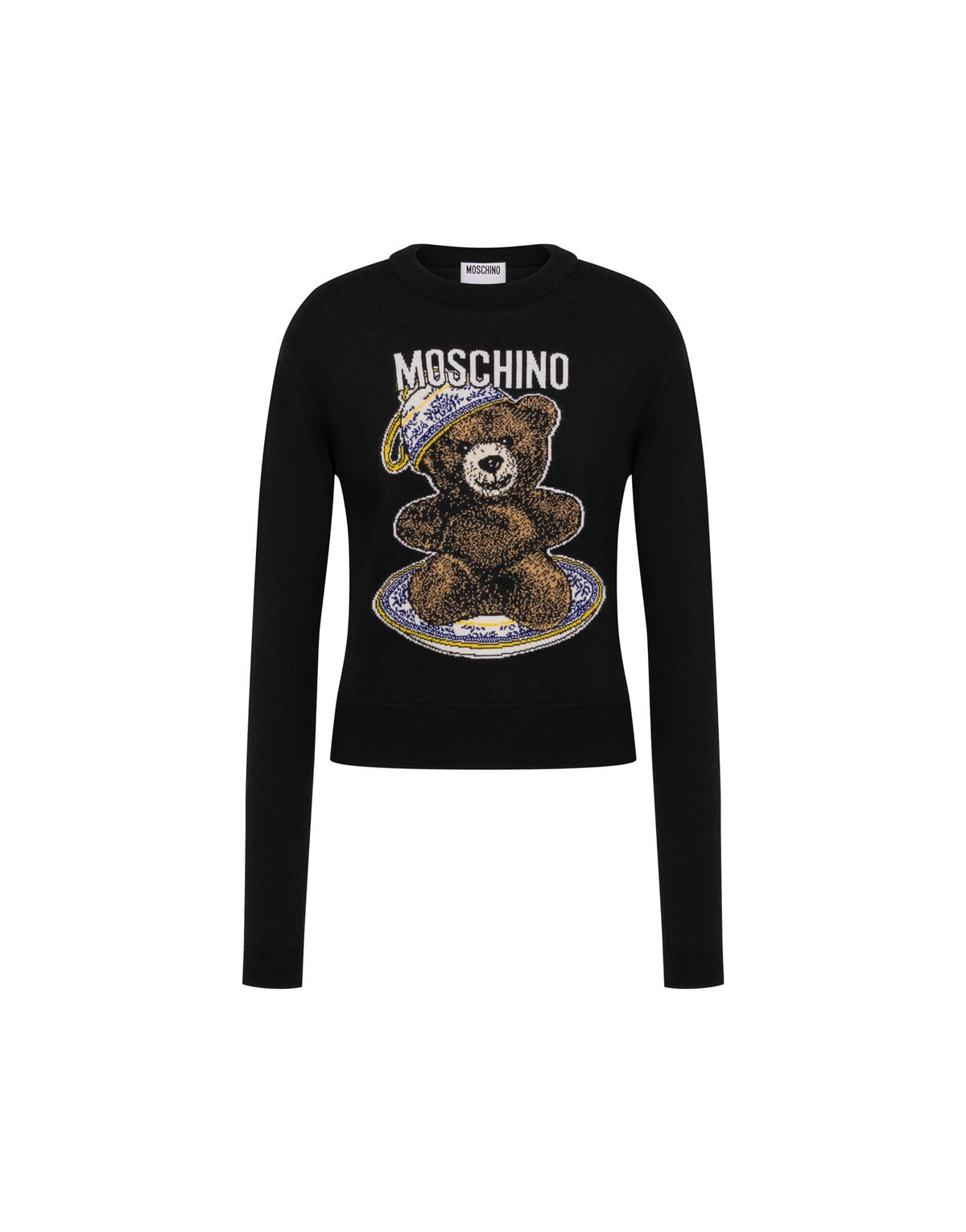 모스키노(MOSCHINO) 티타임 테디 베어 니트 블랙