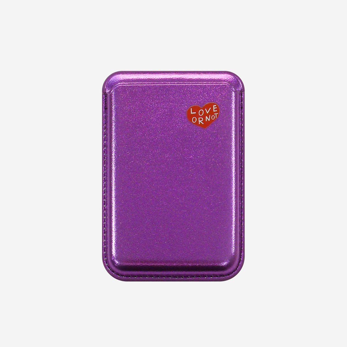 러브오낫(LOVE OR NOT) 맥세이프 카드지갑_Shine Violet-Loveornot Logo Magsafe Cardcase