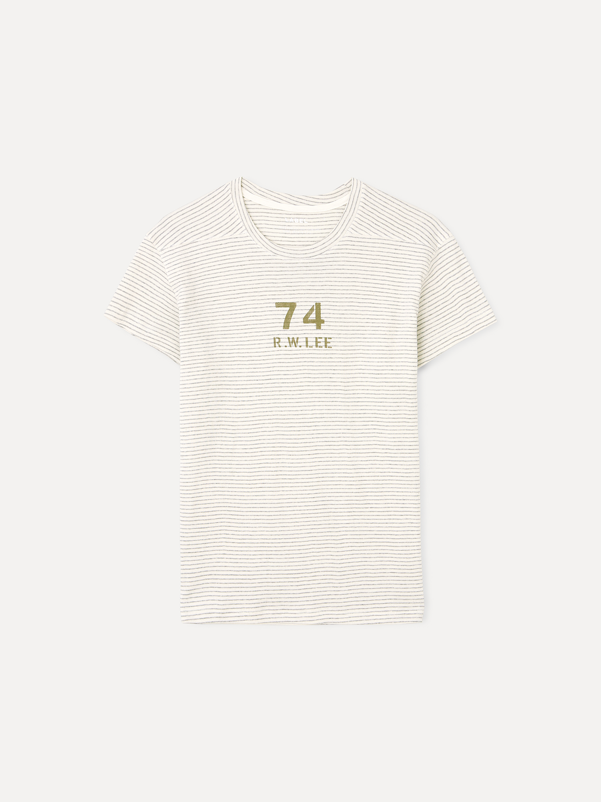 라벨아카이브(LABELARCHIVE) Troy worn yoke t-shirt ivory stripe