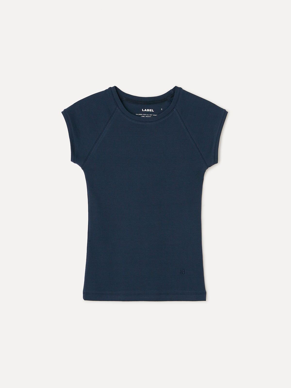 라벨아카이브(LABELARCHIVE) W Ava cap sleeve t-shirt navy