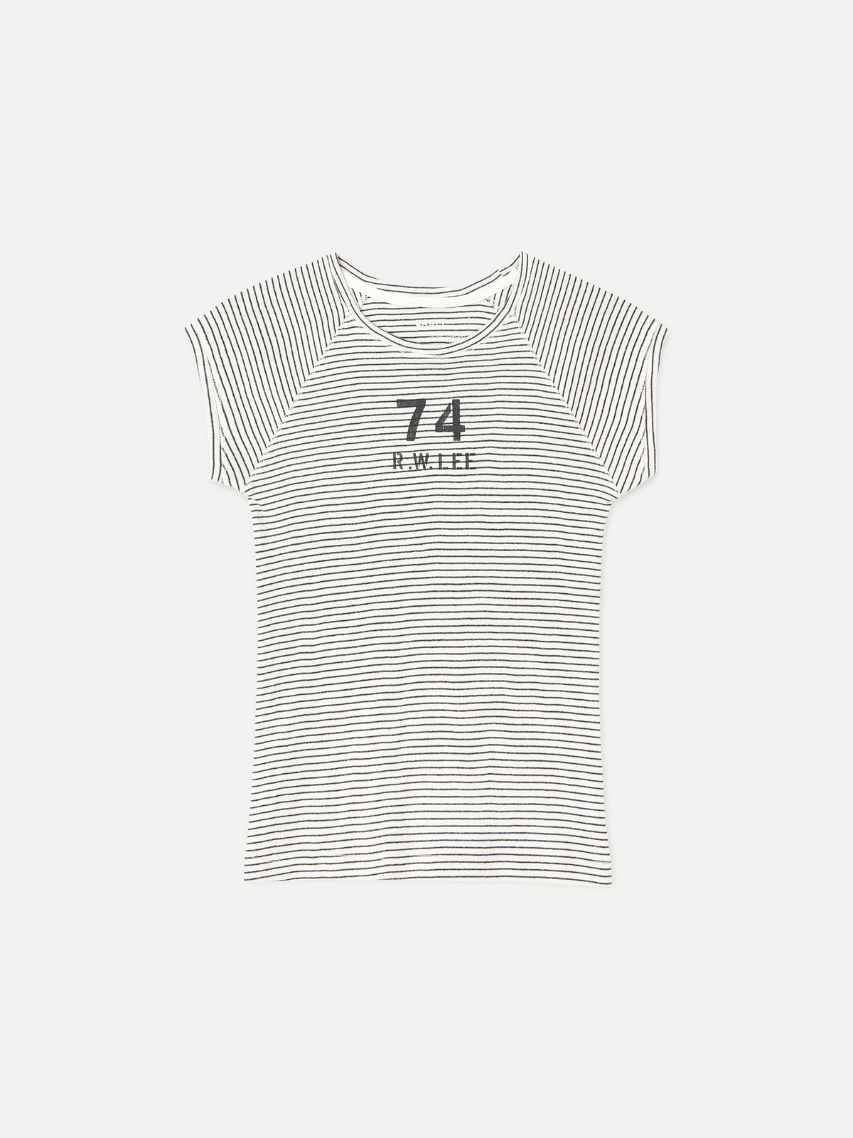 라벨아카이브(LABELARCHIVE) W Ava cap sleeve t-shirt stripe