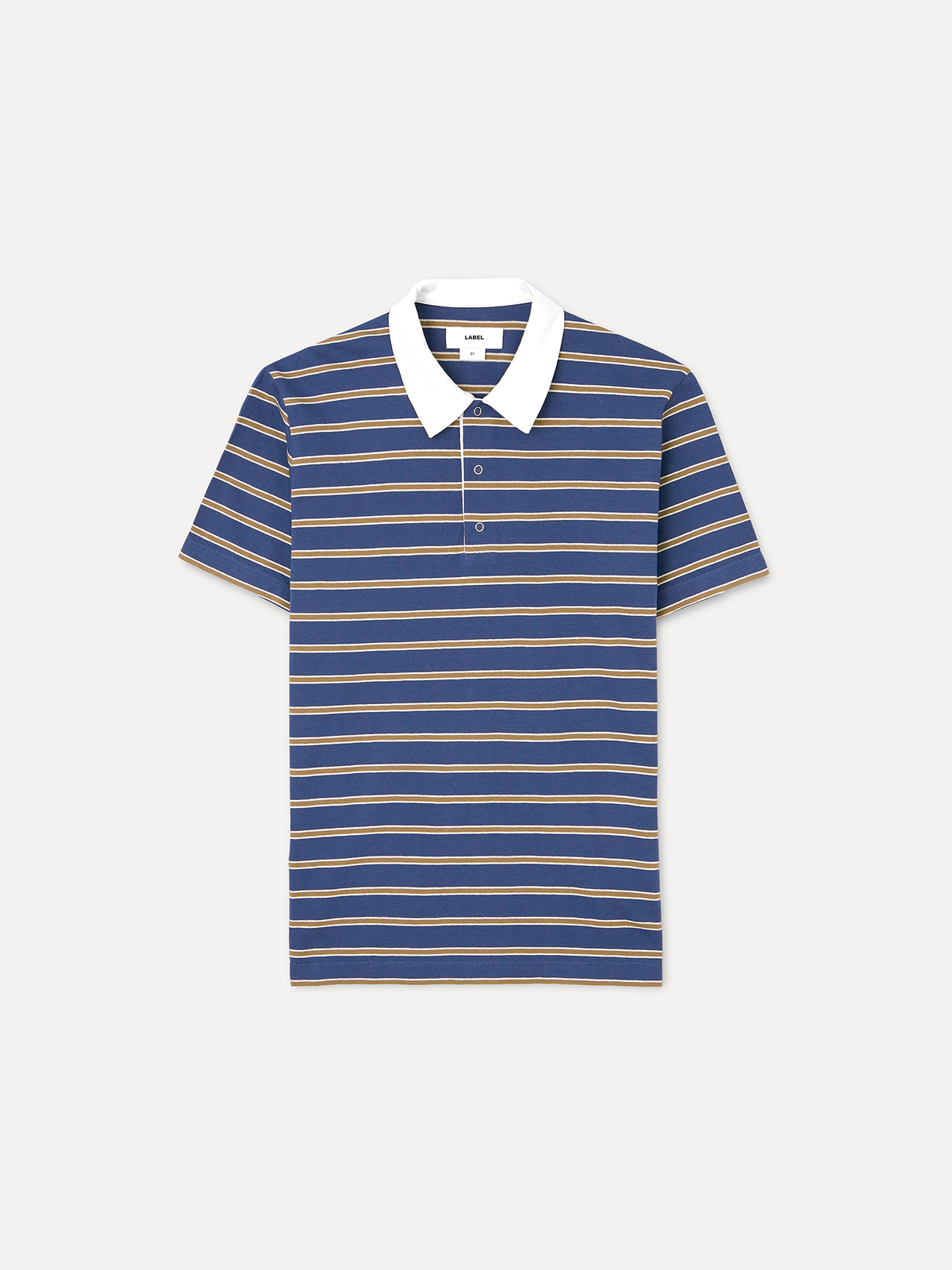 라벨아카이브(LABELARCHIVE) W Koa polo shirt blue stripe