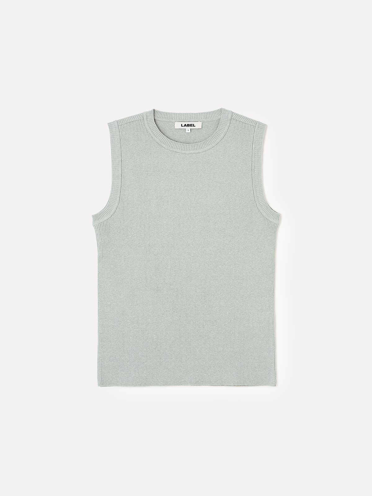 라벨아카이브(LABELARCHIVE) W Hale sleeveless rib knit khaki grey