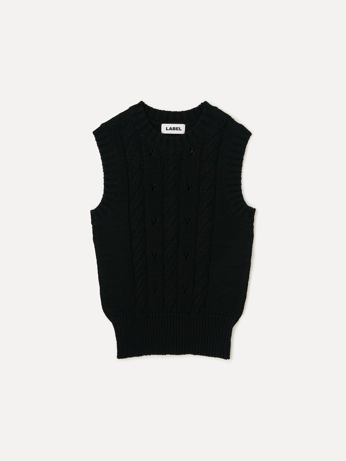 라벨아카이브(LABELARCHIVE) W Vova cable knit vest black