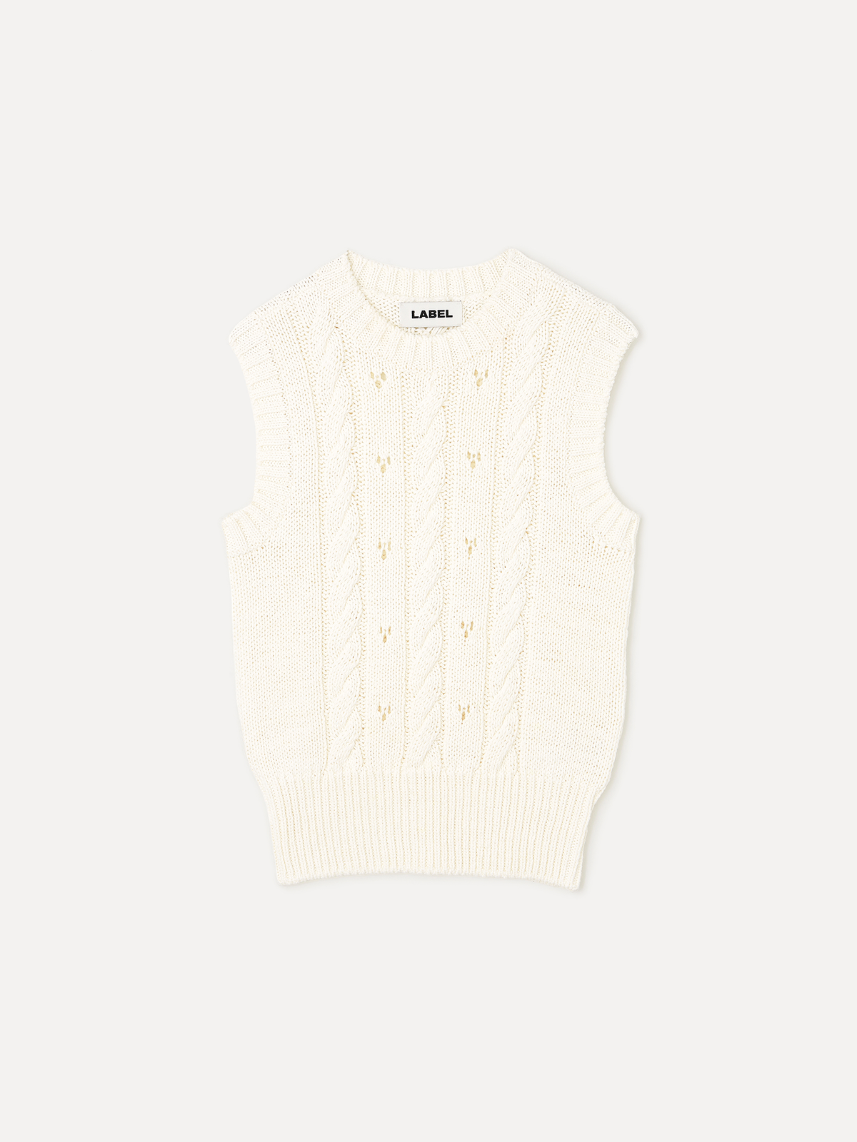 라벨아카이브(LABELARCHIVE) Vova cable knit vest white