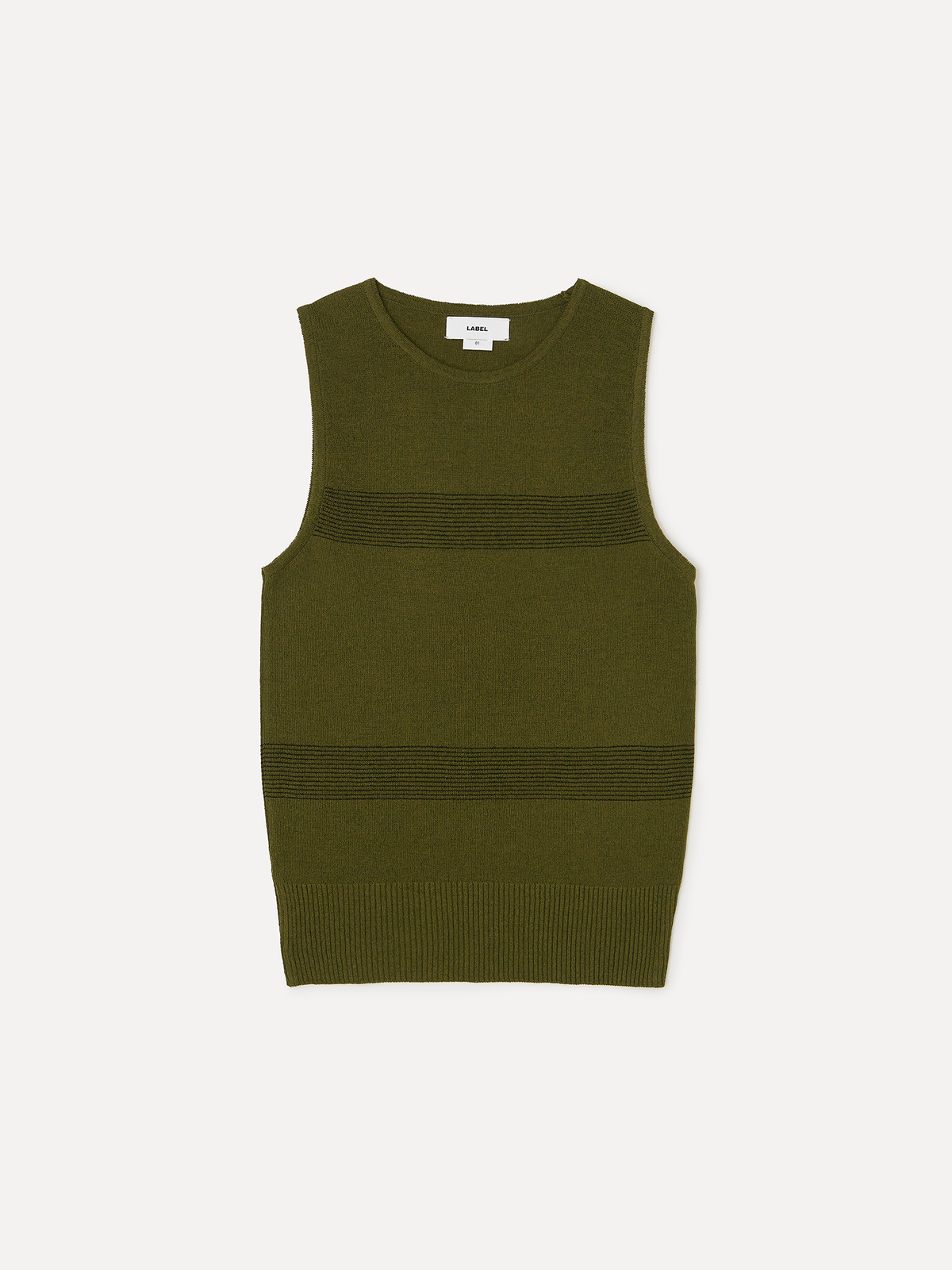 라벨아카이브(LABELARCHIVE) Greer pinstripe knit vest basil