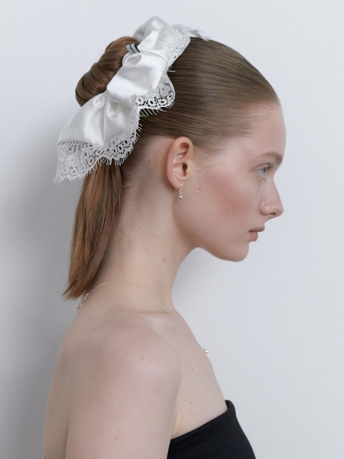 러브미몬스터(LOVE ME MONSTER) Vintage Lace Satin Scrunchy L (L251MHA020)