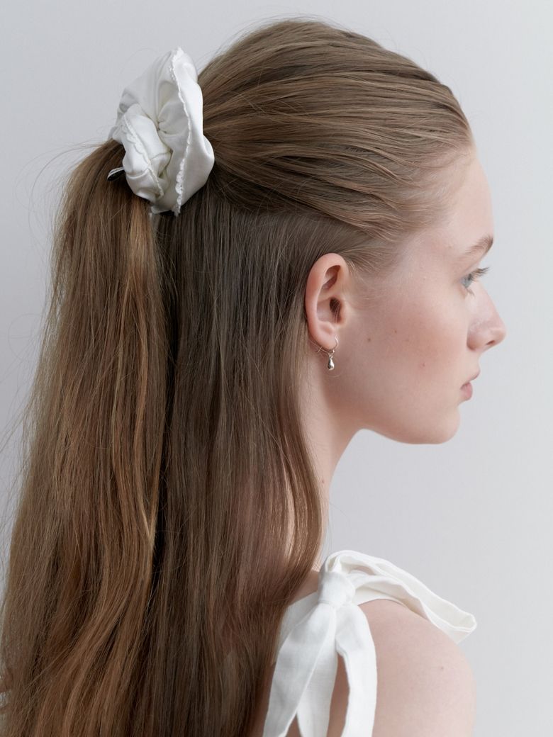 Pure Cotton Lace Satin Scrunchy M (L251MHA030)