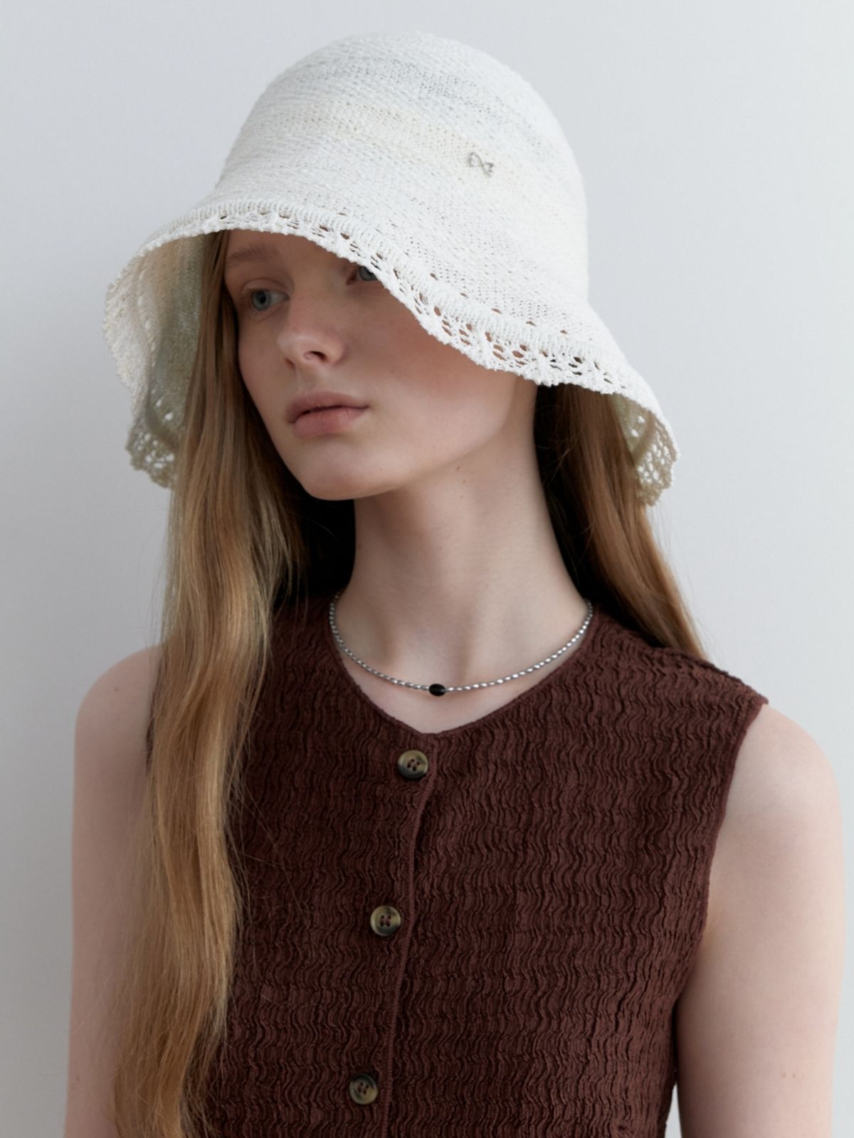 러브미몬스터(LOVE ME MONSTER) Lace Brim Bucket Hat_3COL (L251MCP020)