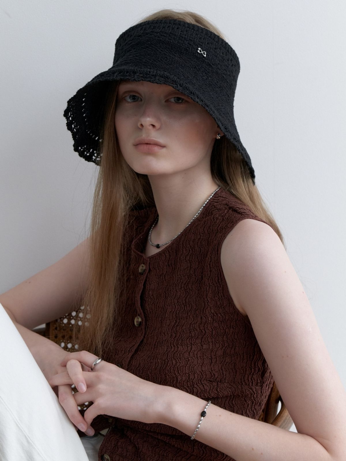 러브미몬스터(LOVE ME MONSTER) Lace Brim Sun Cap_3COL (L251MCP030)