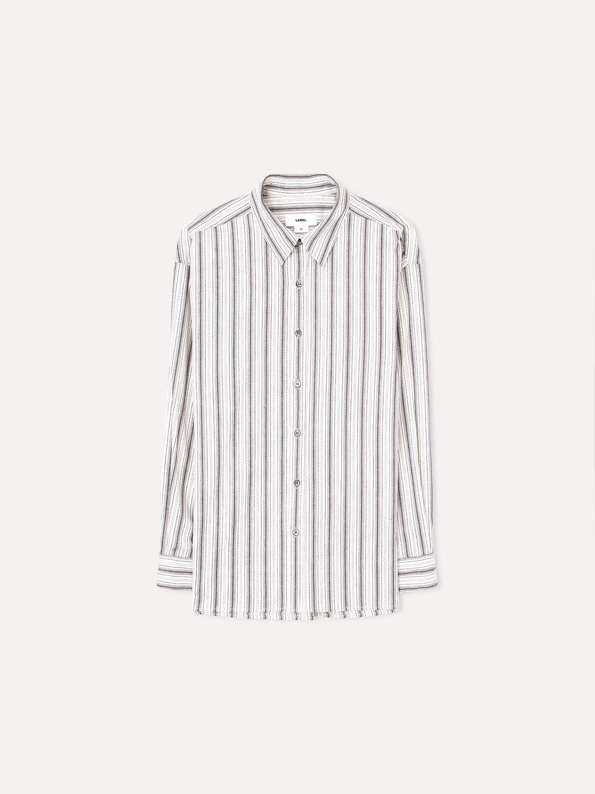 라벨아카이브(LABELARCHIVE) Boen oversized shirt grainy stripe