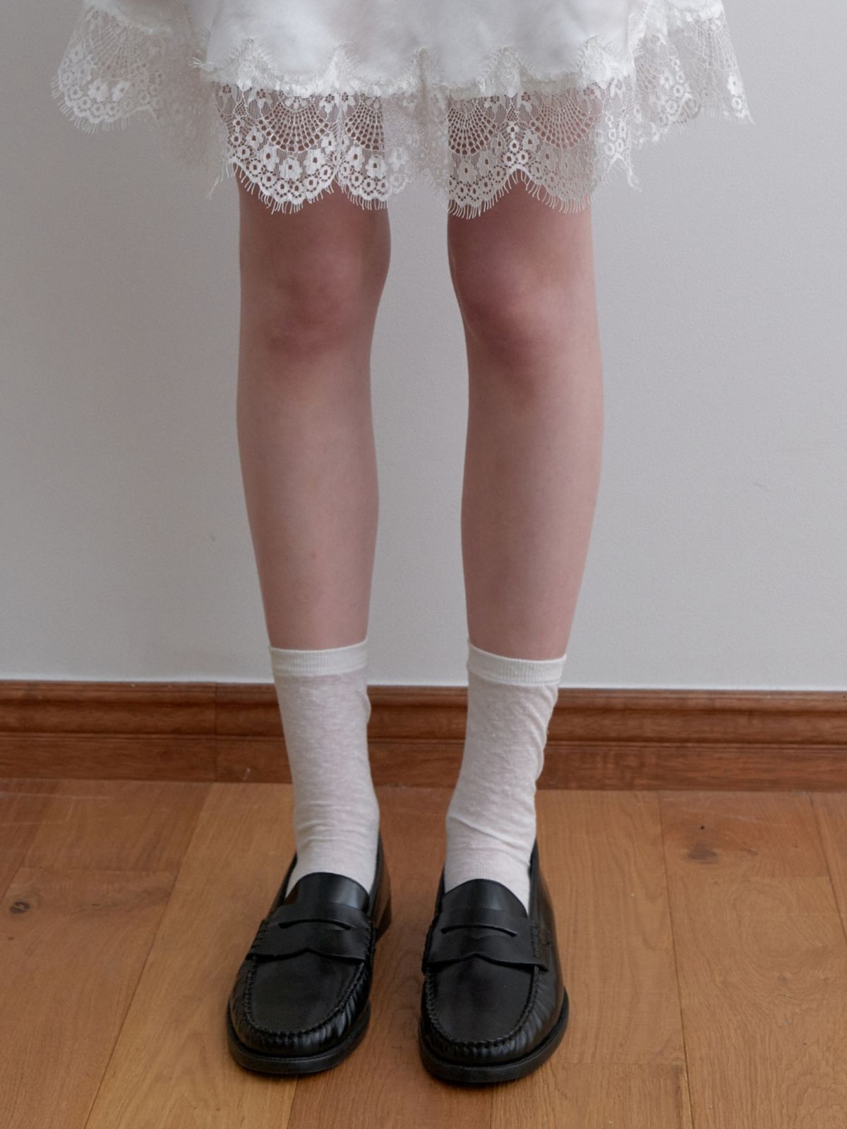 러브미몬스터(LOVE ME MONSTER) Sheeer Gauze Middle Socks_2COL (L251MSC020)