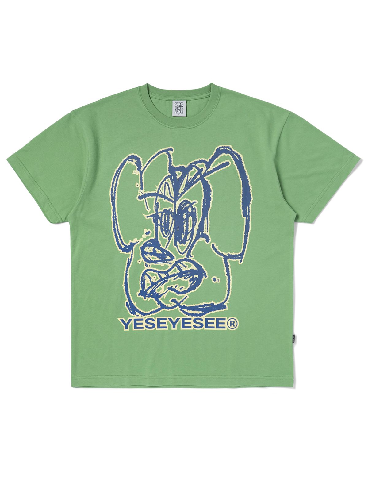 예스아이씨(YESEYESEE) Angry Dog Tee Light Green