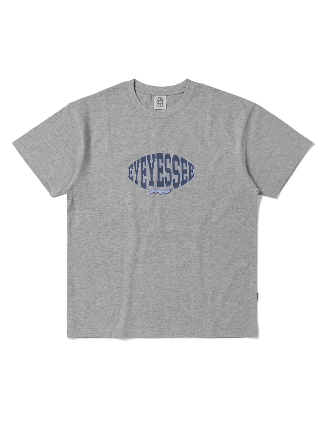 MUSINSA公式 | YESEYESEE Y.E.S Oval Logo Tee Grey
