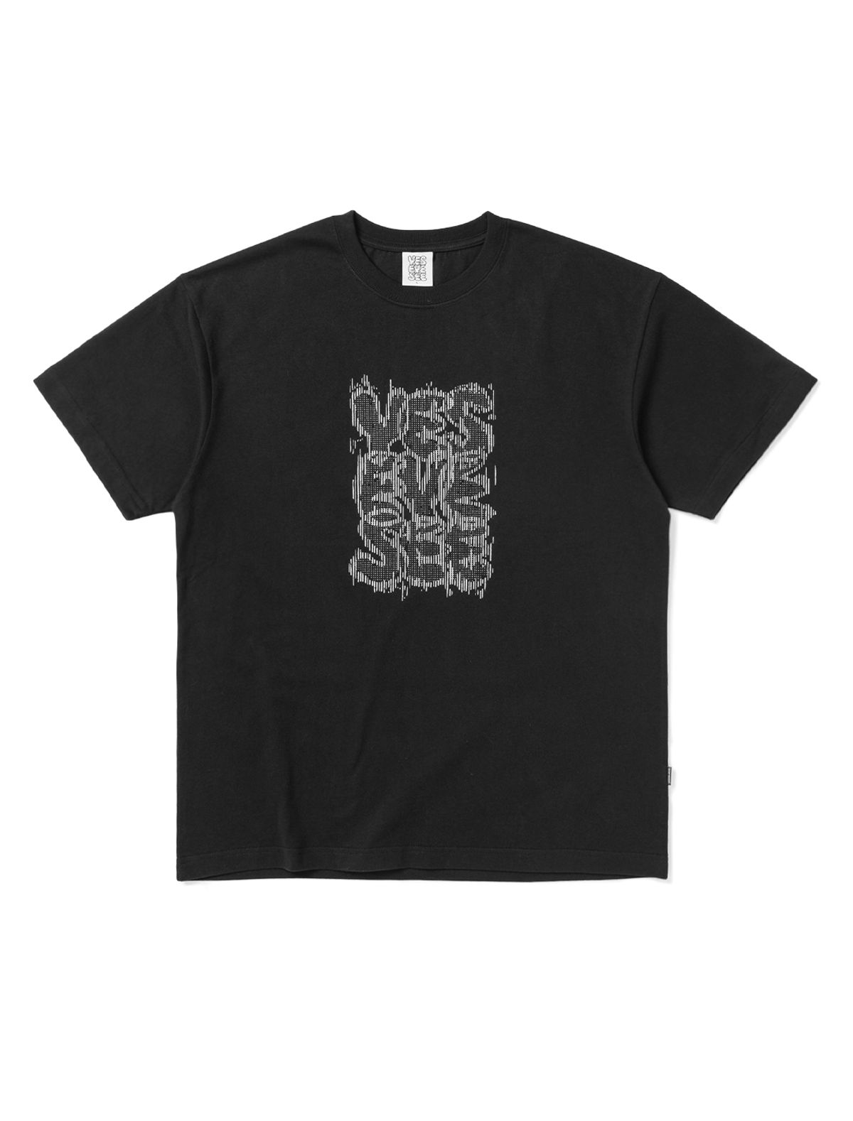 예스아이씨(YESEYESEE) C-Logo Dot Tee Black