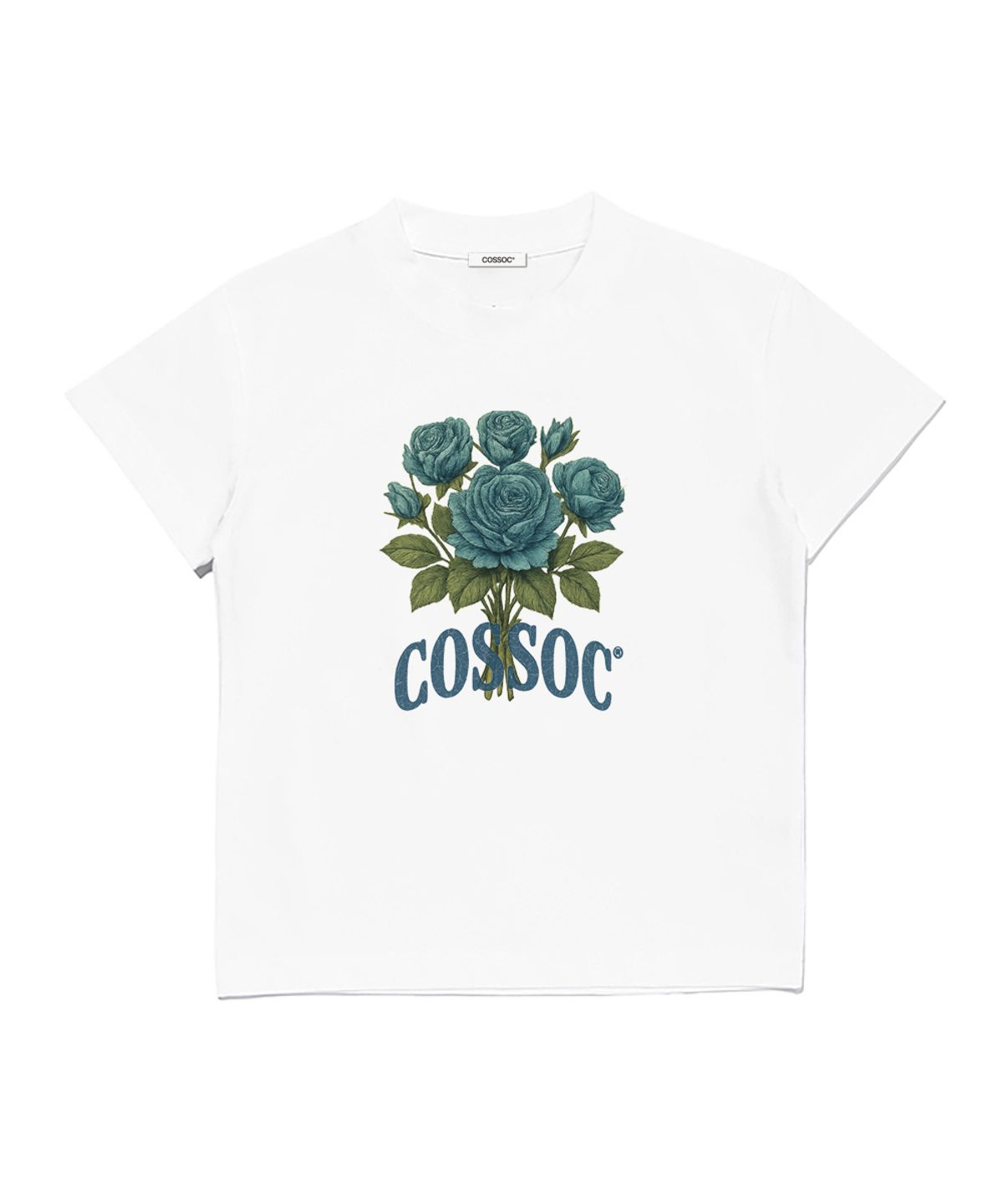 코소(COSO) (w)부케 크롭 티셔츠 (WHITE)
