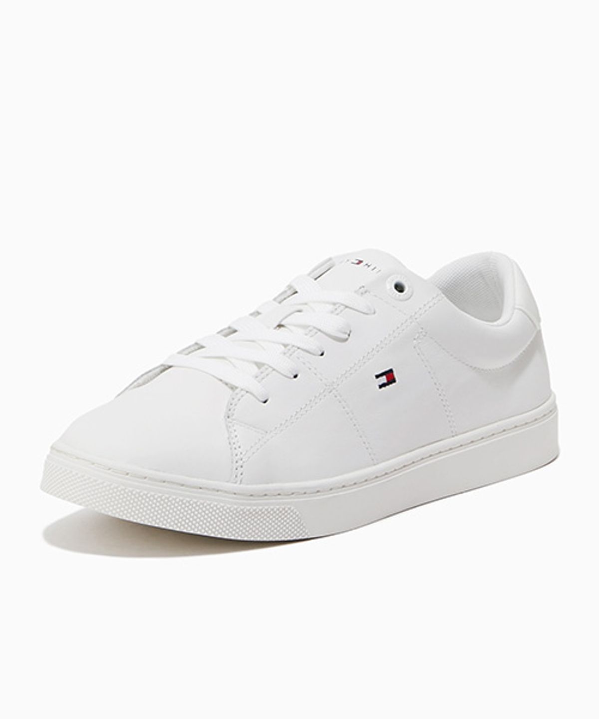 타미힐피거(TOMMY HILFIGER) [UNISEX] 하나 레더 컵솔 스니커즈-아이보리(T52F1ARSC01WT1YBI)