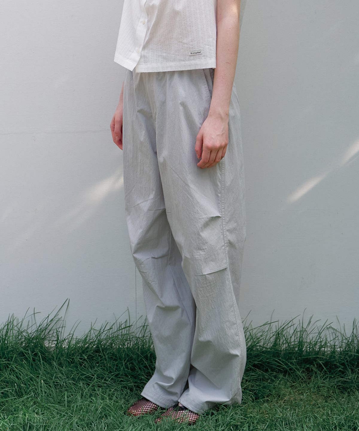 벗튼(BUT'TON) Cotton Parashute Pants (LightGrey)
