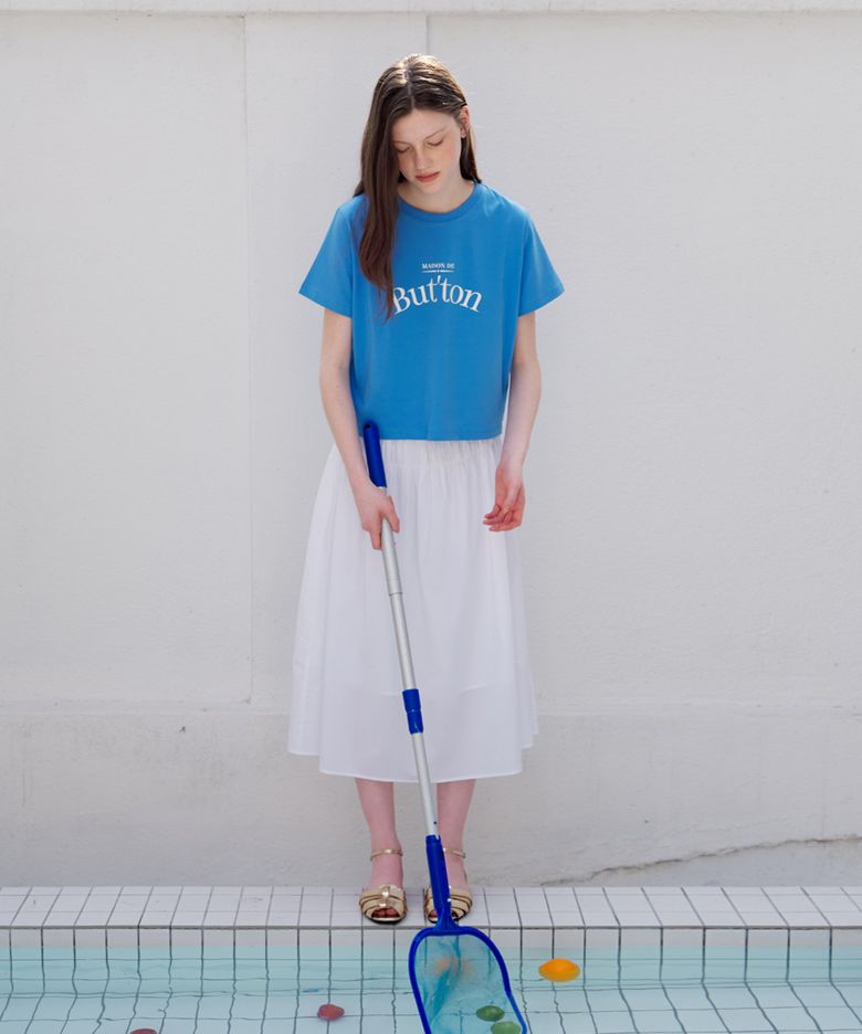Logo Crop T-Shirts (SkyBlue)