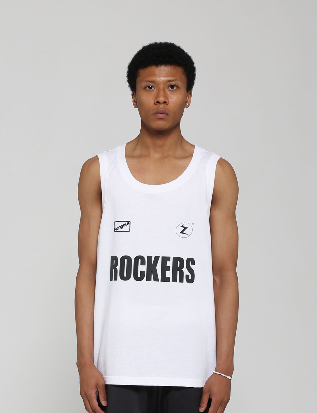 쿤타치(KUNTACH) x HANGOUT reflective sleeveless (white)