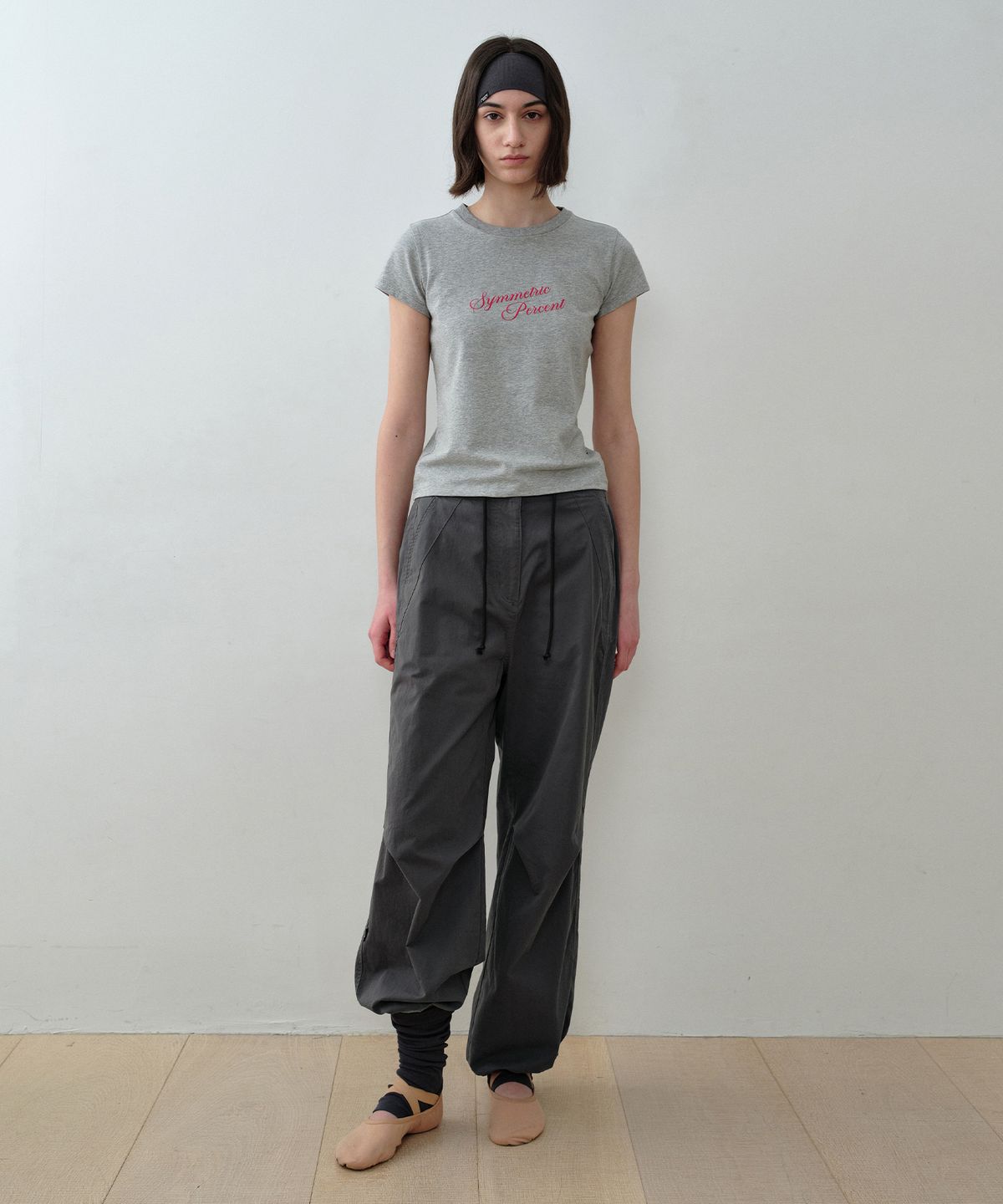 시메트릭 퍼센트(SYMMETRICPERCENT) Peach Parachute Pants / Ash Brown
