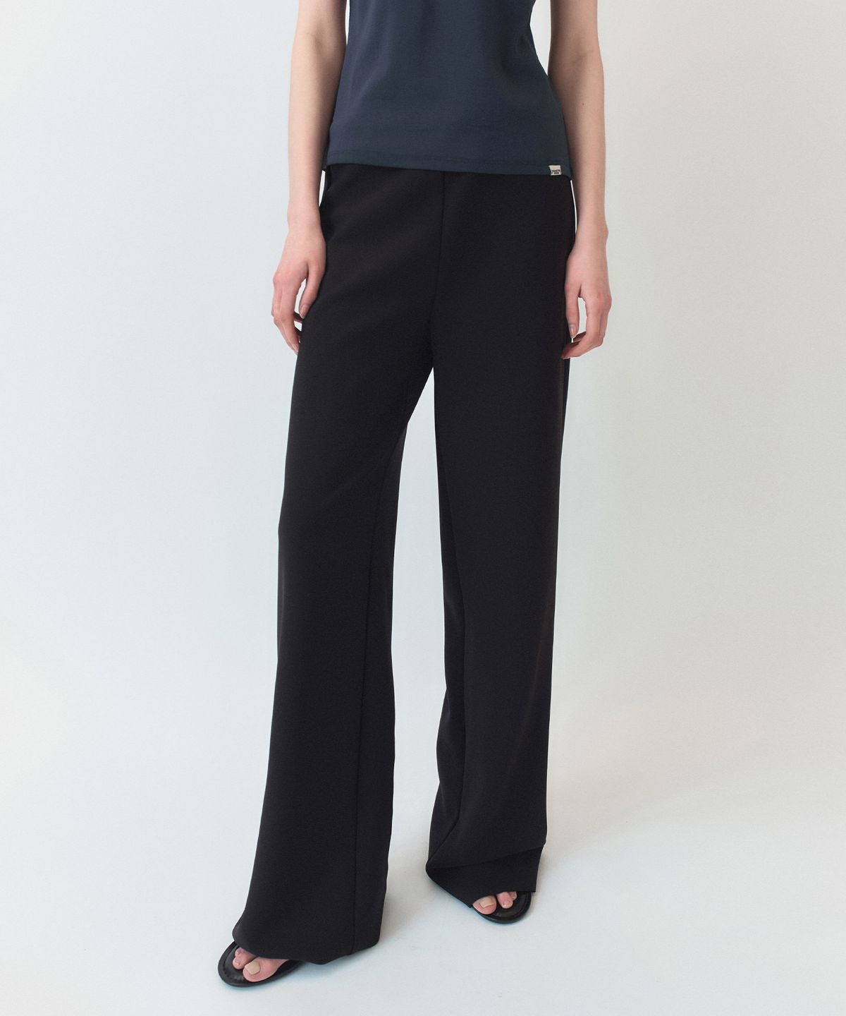 시메트릭 퍼센트(SYMMETRICPERCENT) 2Layer Span Trouser / Black
