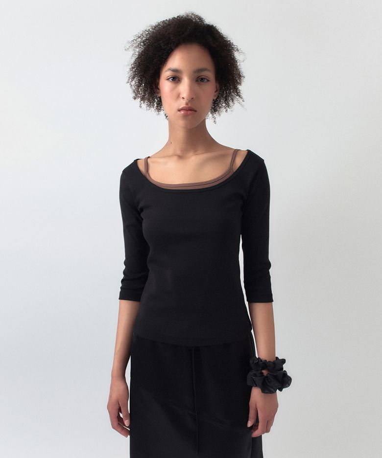 Feminine 2-way Top / Black
