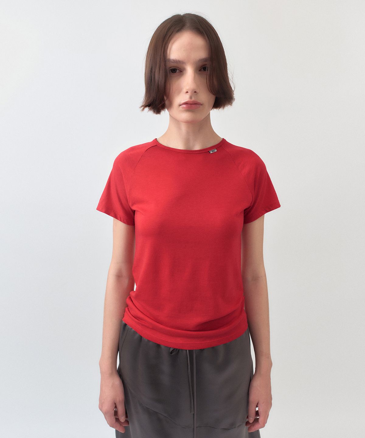 시메트릭 퍼센트(SYMMETRICPERCENT) Baby Logo T-shirt / Red