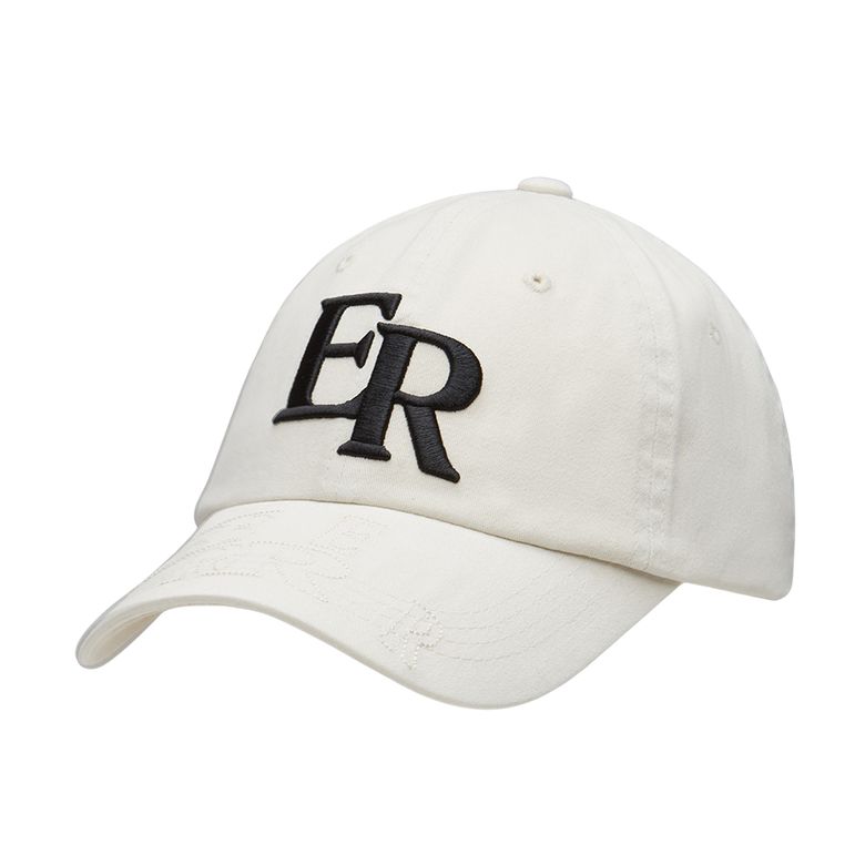 Visor Stitch Point Ball Cap Ivory