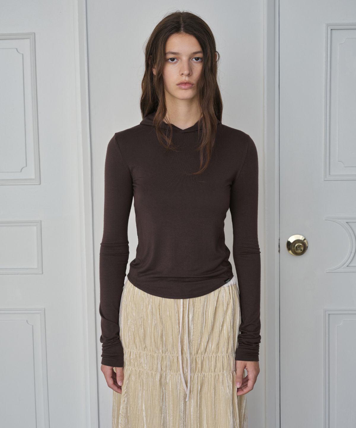 시메트릭 퍼센트(SYMMETRICPERCENT) Comfort Slim Hoody / Brown
