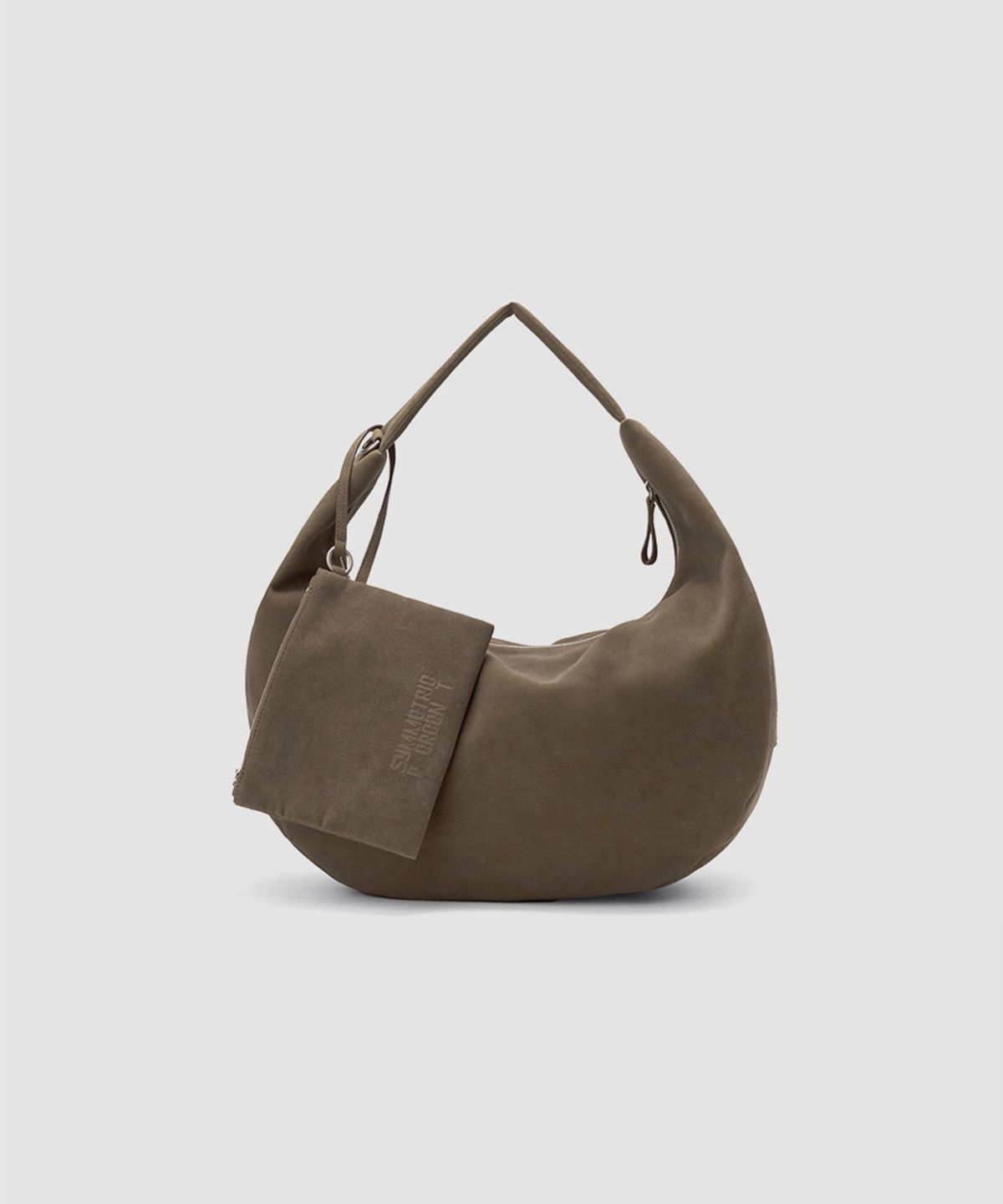 시메트릭 퍼센트(SYMMETRICPERCENT) Faux Suede Hobo Bag / Mocha
