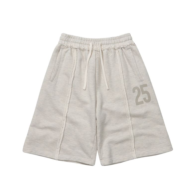 Weekend Warrior Typography Printing Washing Short Pants Oatmeal