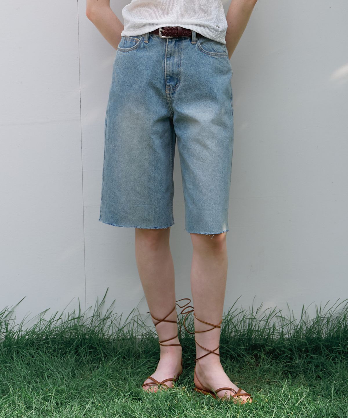 벗튼(BUT'TON) Bermuda Washing Denim (Blue)