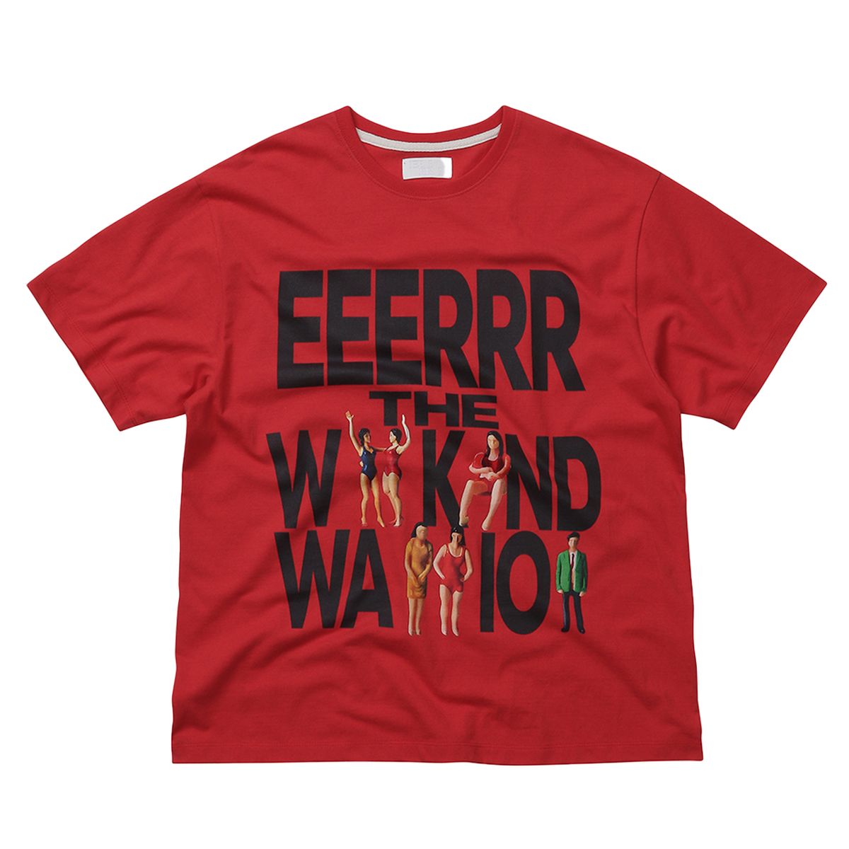 이이이알알알(EEERRR) Weekend Warrior People Artwork T-shirt Red