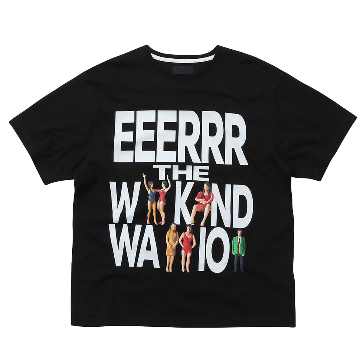 이이이알알알(EEERRR) Weekend Warrior People Artwork T-shirt Black