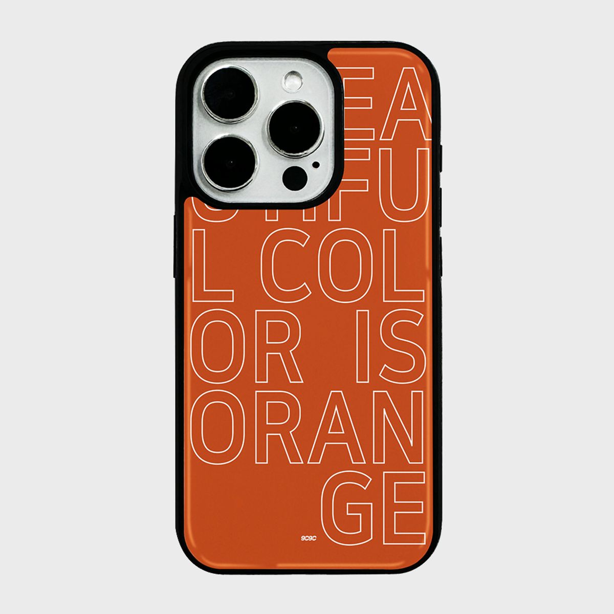 코쿼드(COQUAD) 9C9C 컬러 레터 오렌지 에폭시 케이스_뷰티풀오렌지