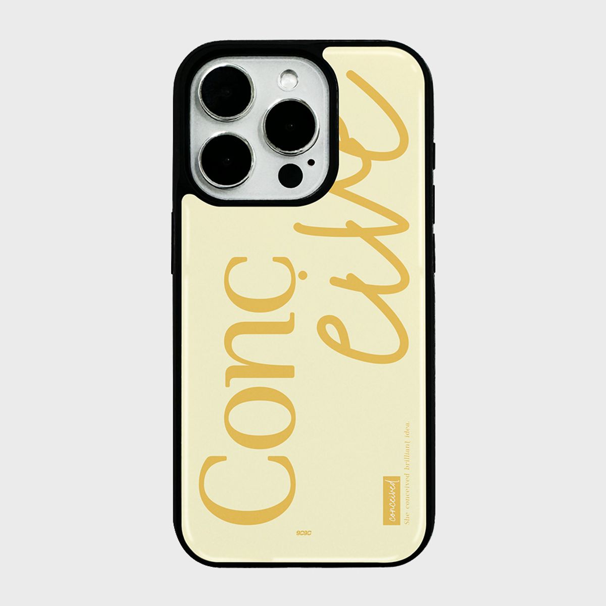 코쿼드(COQUAD) 9C9C 컬러 레터 옐로우 에폭시 케이스_컨시브옐로우
