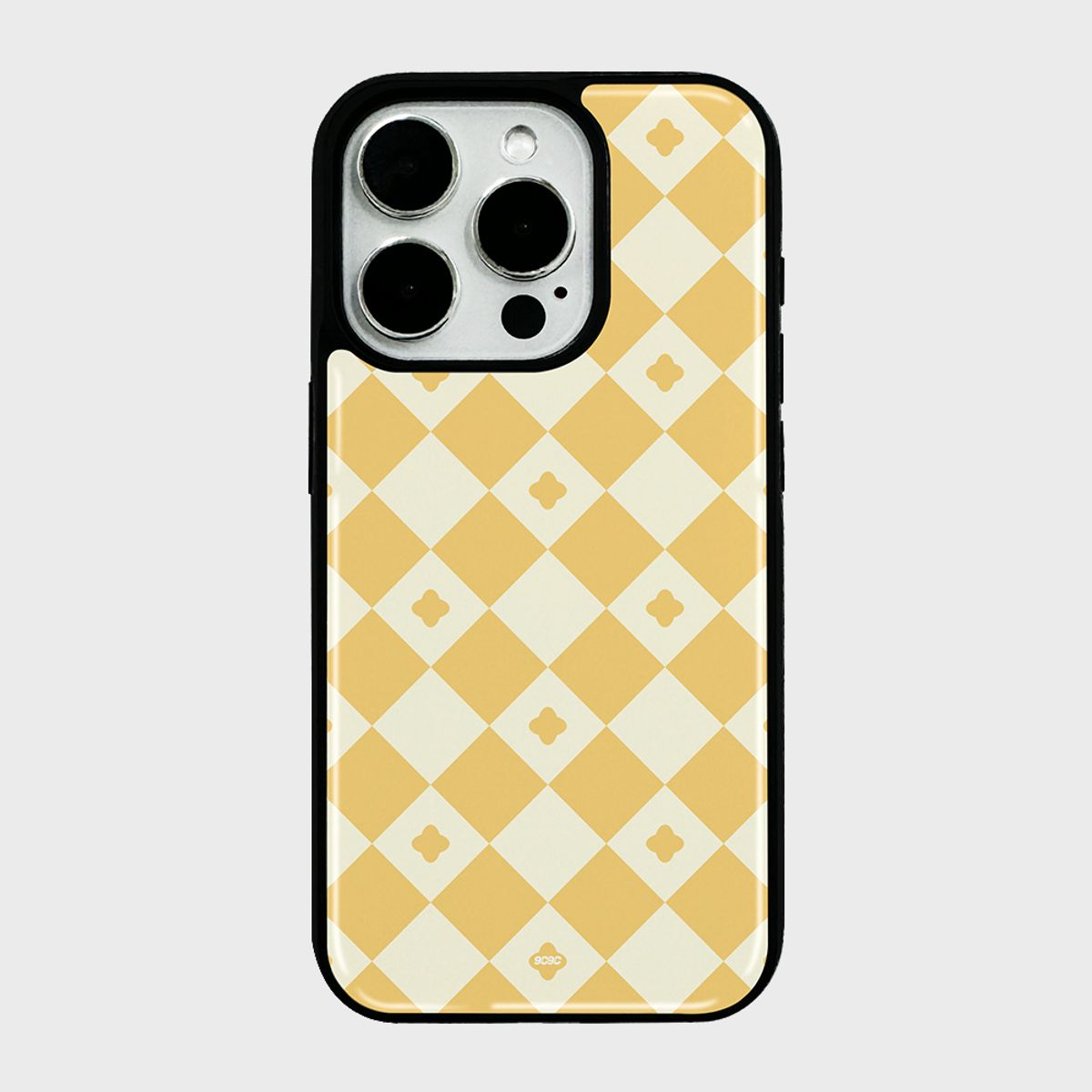 코쿼드(COQUAD) 9C9C 컬러 레터 옐로우 에폭시 케이스_체커옐로우