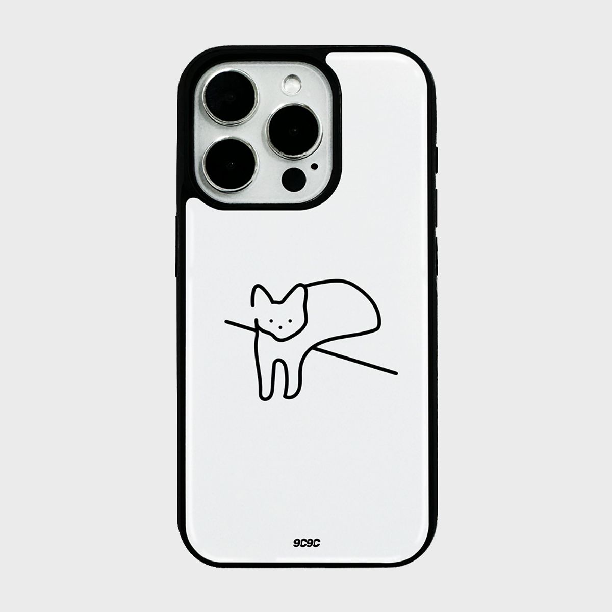 코쿼드(COQUAD) 9C9C 우리집 고양이 에폭시 케이스_가래떡고양화이트